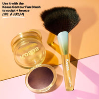 Thumbnail for Kosas Sun Show Glowy Warmth Baked Bronzer - Contouring Powder for Cheekbones, Nose & Jawline - Enriched with Concentrated Fatty Acids - Talc-Free, Vegan & Hypoallergenic - Tropic