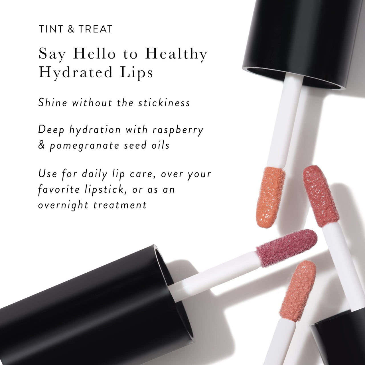 LAURA GELLER NEW YORK Treat-n-Go Tinted Non-Stick Hydrating Lip Oil, Finish Line