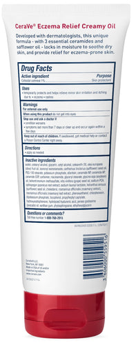 Thumbnail for CeraVe Eczema Relief Creamy Body Oil, Eczema Calming Cream With Colloidal Oatmeal & Safflower Oil For Dry Skin & Itchy Skin Relief, Steroid Free & Paraben Free, 8 Ounce