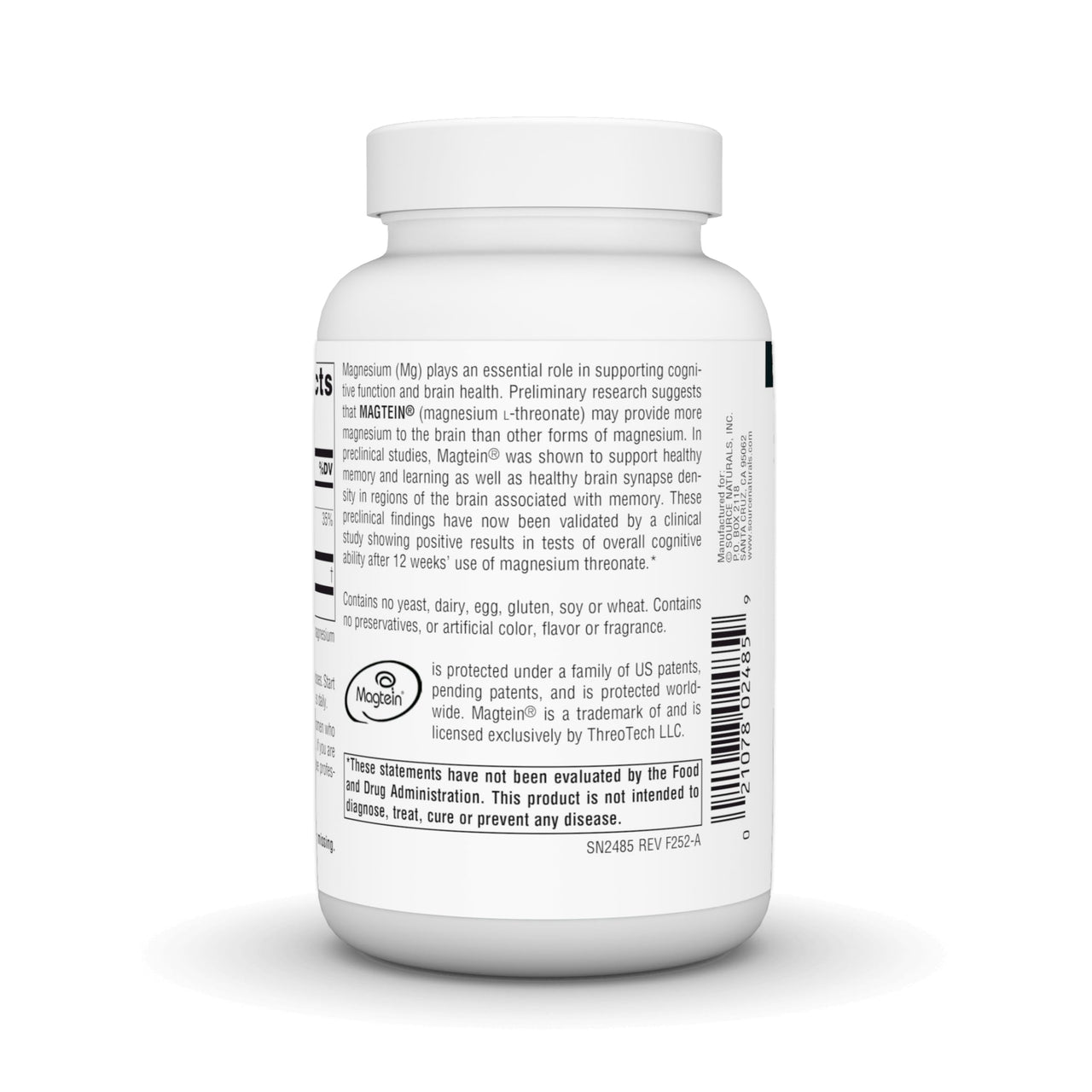 Source Naturals Magtein Magnesium L-Threonate 667mg Supports Focus, Mood, Healthy Memory, Cognitive Function, Sleep* - 90 Capsules