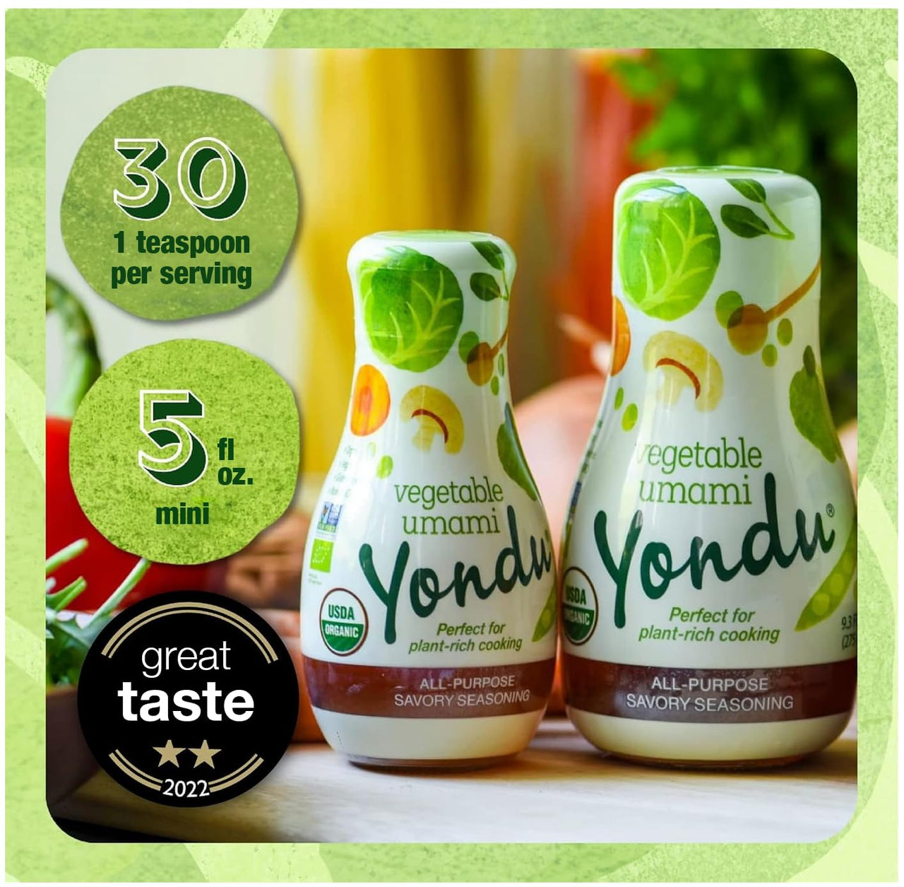YONDU Organic Umami Seasoning Sauce: Replacement for Liquid Aminos, Fish Sauce, Soy Sauce. Non GMO, 100% Plant Based, Gluten Free (5.1 fl oz)