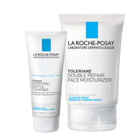 Thumbnail for La Roche-Posay Toleraine Skin Care Set, Double Repair Face Moisturizer 100ml & Hydrating Gentle Cleanser 50ml, Oil Free Moisturizer & Face Wash