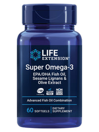 Thumbnail for Life Extension Super Omega-3 EPA/DHA Fish Oil, Sesame Lignans & Olive Extract – Heart Health, Brain Health, Inflammation Health Support, Cholesterol Health Support, Gluten-Free, Non-GMO, 60 Softgels