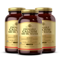 Thumbnail for Solgar Chewable Calcium 500 mg - 120 Wafers, Pack of 3 - Promotes Musculoskeletal Health - Non-GMO, Vegan, Gluten, Wheat & Dairy Free, Kosher - 180 Total Servings