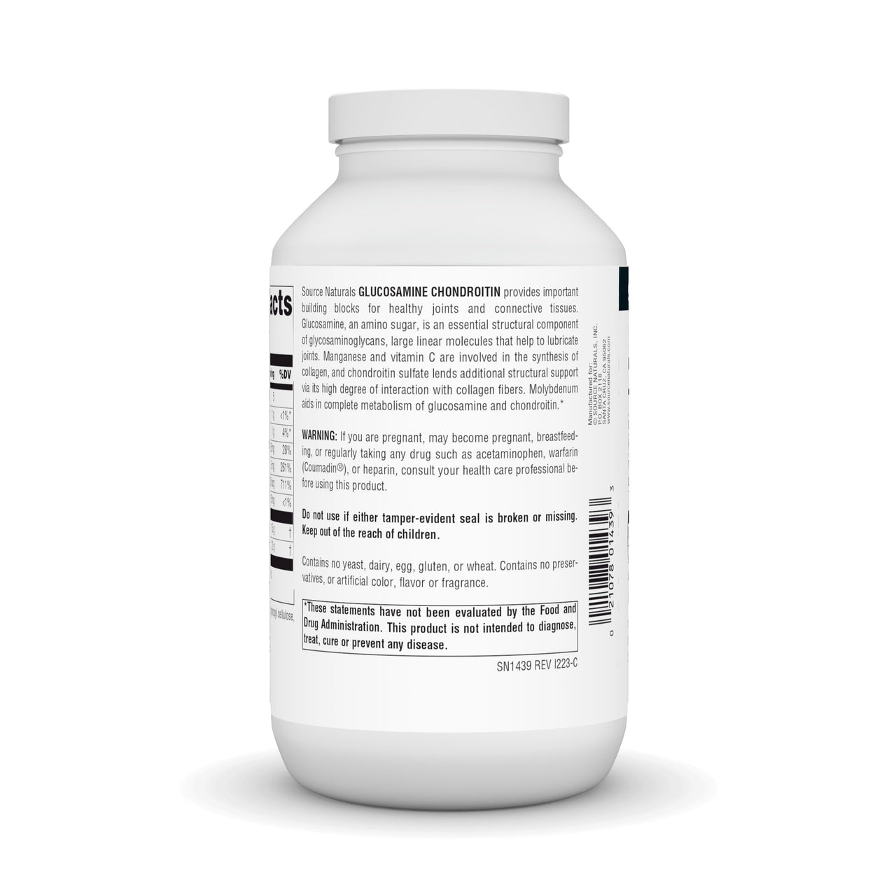 Source Naturals Extra Strength Glucosamine Chondroitin, Promotes Healthy Joints*, 240 Tablets