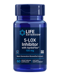 Thumbnail for Life Extension 5-LOX Inhibitor with AprèsFlex®, 100 mg, standardized Boswellia serrata Extract, Promotes Joint, Cell & arterial Health, Gluten-Free, Non-GMO, Vegetarian, 60 Capsules