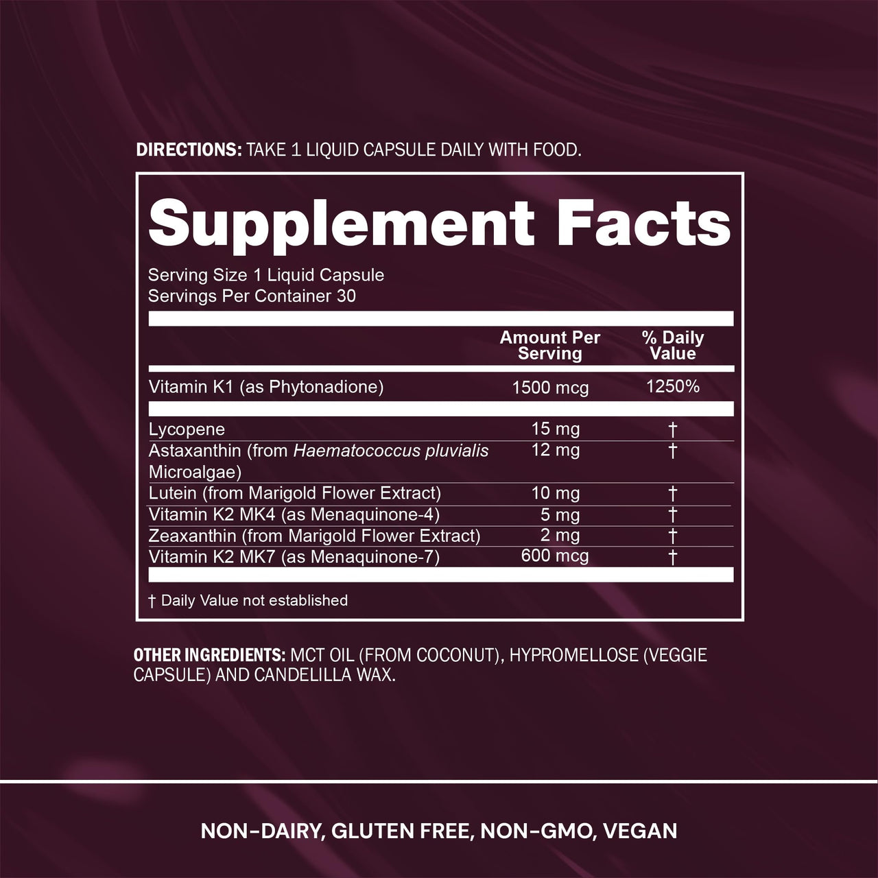 Blueprint Bryan Johnson Advanced Antioxidant Supplement – Lutein, Zeaxanthin, Lycopene, Vitamin K1, K2 – Vegan Capsules for Vision, Bone & Heart Support – Updated Formula of Essential Softgels