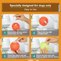Thumbnail for PetDroid Interactive Dog Toys Dog Ball, [Newly Upgraded] Durable Motion Activated Automatic Rolling Ball Toys for/Small/Medium/Large Dogs,USB Rechargeable(Orange)