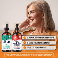 Thumbnail for Vimergy All-Day Resilience Kit* - Complementary Blend of 2500 mcg B12, 2500 mcg Zinc, 130 mg Mullein Extract, and 70 mg Thyme Extract. USDA Organic, Vegan, Paleo-Friendly, Gluten-Free, Kosher. *