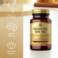 Thumbnail for Solgar Inositol 500 mg - 100 Vegetable Capsules - Non-GMO, Vegan, Gluten Free, Dairy Free, Kosher - 100 Servings