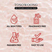 Thumbnail for TOSOWOONG Shashak Toner Pads, Exfoliating Facial Wipes with Salicylic Acid and Centella Asiatica, Cleansing for Makeup and Blackheads, Exfoliate and Moisturize, Dual-Sided, 70 Pads, 155ml, 5.2 fl. oz.