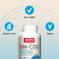 Thumbnail for Jarrow Formulas - DIM + CDG Veggie Capsules - 30 Count - DIM & CDG Supplement - For Hormone Balance - Non-GMO - Gluten Free