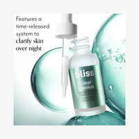Thumbnail for Bliss Clear Genius Clarifying Overnight Liquid Peel - 1 Fl Oz - Clear Pores & Exfoliate Skin - Non-Irritating - Clean - Vegan & Cruelty-Free