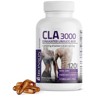 Thumbnail for Bronson CLA 3000 Extra High Potency Supports Healthy Weight Management Lean Muscle Mass Non-Stimulating Conjugated Linoleic Acid 120 Softgels