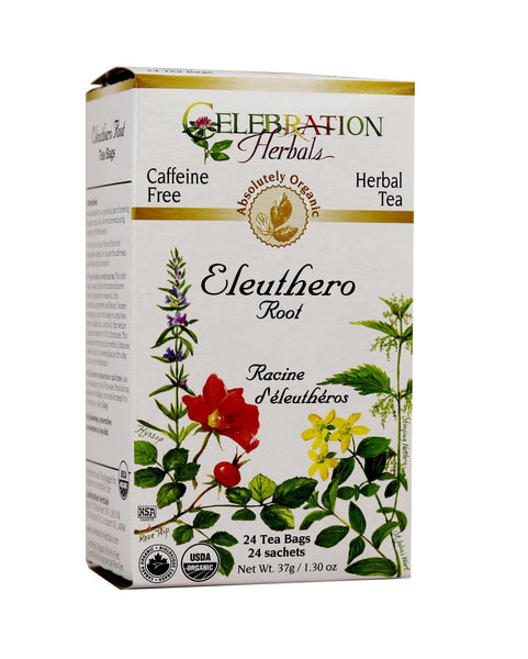CELEBRATION+HERBALS+Ginseng+Eleuthero+Root+Tea+Organic+24+Bag%2c+0.02+Pound