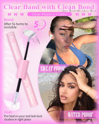 Thumbnail for Wispy Lash Clusters Kit Venus Invisible Band Eyelash Clusters 8-16mm Lash Extension Kit Natural Lashes Clusters Eyelash Extension Kit with Thin Band Lash Cluster Clear Lash Glue and Tweezers by Wtvane