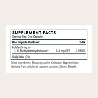 Thumbnail for THORNE - 5-MTHF - Methylfolate (Active B9 Folate) Supplement - Supports Cardiovascular Health, Fetal Development, Nerve Health, Methylation & Homocysteine Levels* - 60 Servings - 5-MTHF 5mg