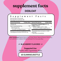Thumbnail for Lemme Debloat - Digestive & Gut Health Gummies with 2 Clinically Studied Probiotics & Prebiotic, 3 Billion CFUs - Vegetarian, Gluten Free, Non GMO, BlackBerry Flavor (60 Count)
