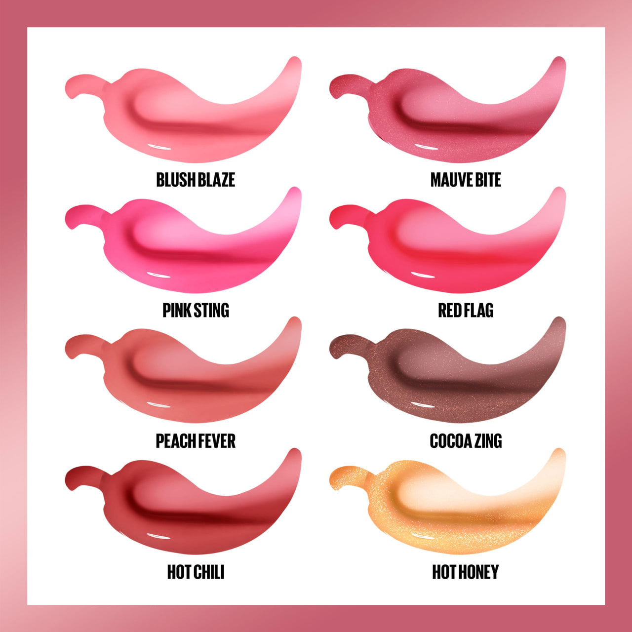 MAYBELLINE Lifter Gloss Lifter Plump, Plumping Lip Gloss with Chili Pepper and 5% Maxi-Lip, Hot Honey, Clear with Pink and Gold, 1 Count