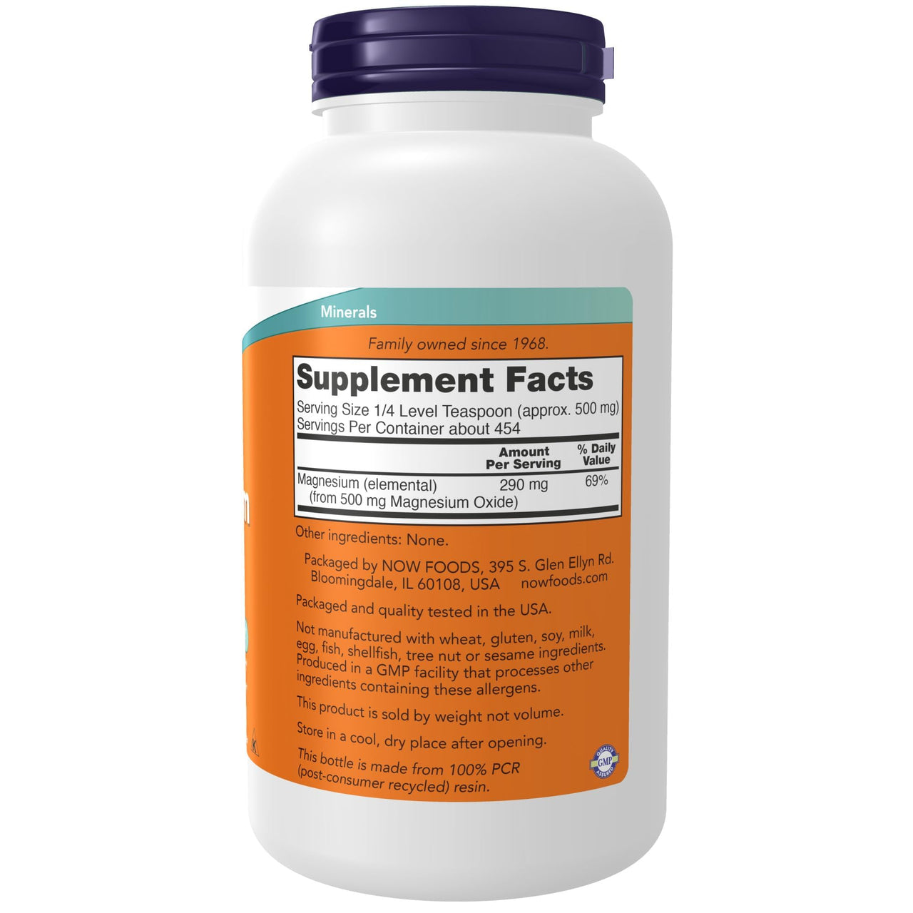 NOW Foods Supplements, Magnesium Oxide, Enzyme Function*, Nervous System Support*, 8-Ounce
