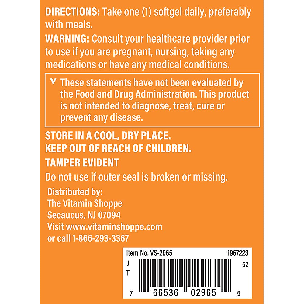 The Vitamin Shoppe Lecithin 1200mg Natural Combination Essential Fatty (180 Softgels)