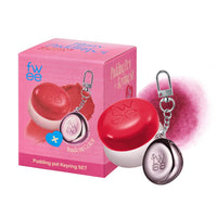Thumbnail for fwee Blurry Pudding Pot + Keychain SET | Airbrushed Blush & Lip, Buildable Pigment, Long-lasting, Lightweight, Easy to Blend, Natural Soft Matte Finish Makeup – Greedy (Plum Red) | 0.17 oz