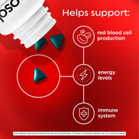 Thumbnail for Feosol Original Iron Supplement Tablets, Non-heme, 65mg Iron per Pill, 1 Per Day, 120ct, 4 Month Supply, for Energy and Immune System Support, Made in USA