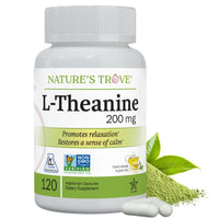 Thumbnail for Nature's Trove L-Theanine 200mg 120 Vegetarian Capsules