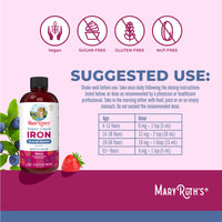 Thumbnail for Iron Supplement for Women Men & Kids | Liquid Iron Supplement for Women Men & Kids | Iron for Healthy Blood & Oxygen | Ages 4 & Up | Sugar Free | Vegan | Non-GMO | Gluten Free | 15.22 Fl Oz