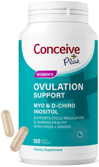 Thumbnail for CONCEIVE PLUS Ovulation Support | Myo-Inositol & D-Chiro Inositol for Women Fertility | PCOS Supplements for Reproductive Health Hormone Balance for Women | COQ10, Folic Acid, Ginger | 30 Day Supply