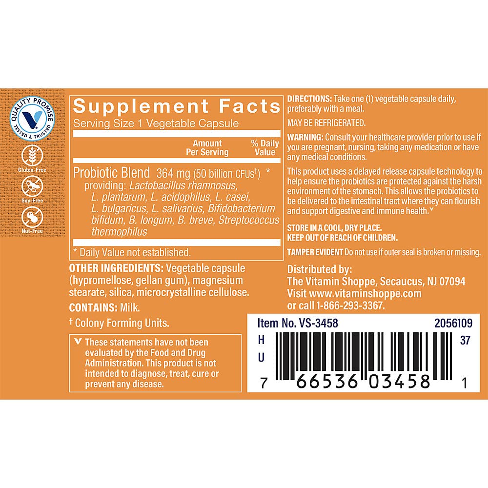 The Vitamin Shoppe Probiotics for Women - Digestive Health, Gut Flora Balance & Immune Support