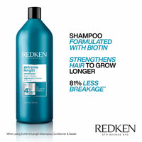Thumbnail for REDKEN Extreme Length Shampoo & Conditioner Set For Damaged Hair - Prevents Breakage and Strengthens Hair, Infused With Biotin For Hair Growth