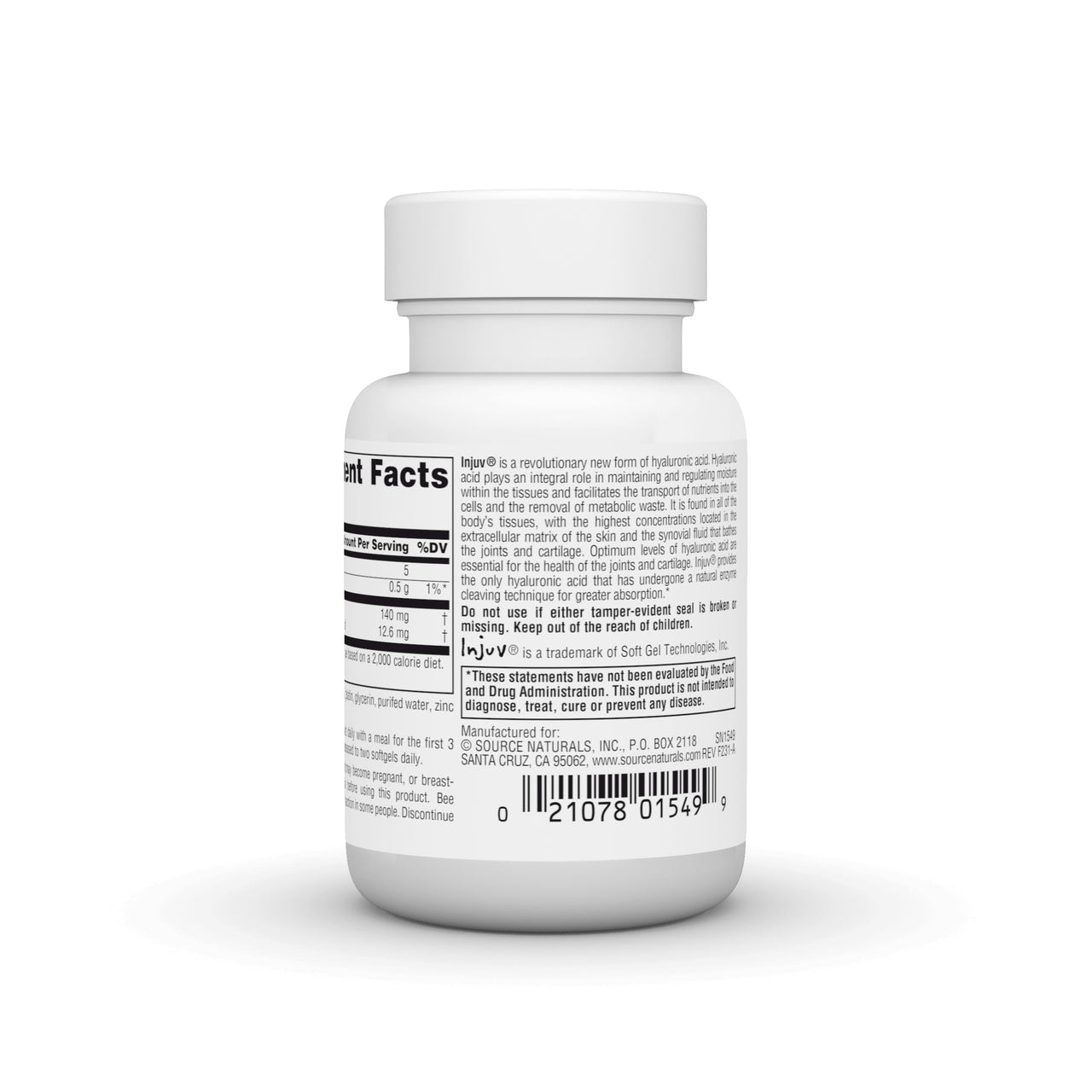 Source Naturals Hyaluronic Acid Injuv 70mg - 30 Softgels