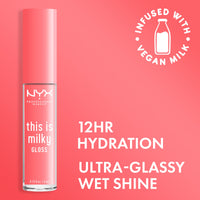 Thumbnail for NYX PROFESSIONAL MAKEUP This Is Milky Gloss, Vegan Lip Gloss, 12 Hour Hydration - Moo-dy Peach (Sheer Coral)
