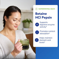 Thumbnail for Pure Encapsulations Betaine HCl Pepsin - Digestive Enzymes Supplement for Digestion Aid & Support, Stomach Acid & Nutrient Absorption* - 250 Capsules