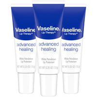 Thumbnail for Vaseline Lip Therapy Advanced Healing 3-Pack – White Petroleum Moisturizing Lip Balm for Extremely Dry Lips, 0.35 Oz Ea