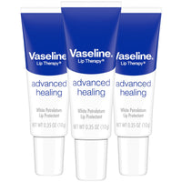 Thumbnail for Vaseline Lip Therapy Advanced Healing 3-Pack – White Petroleum Moisturizing Lip Balm for Extremely Dry Lips, 0.35 Oz Ea