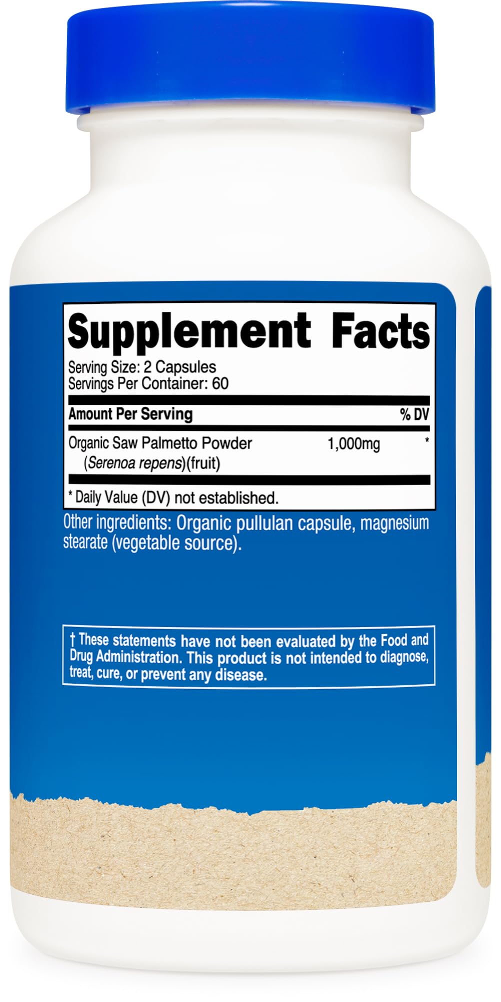 Nutricost Saw Palmetto 1000mg, 120 Capsules - CCOF Certified Made with Organic Saw Palmetto, Vegetarian Friendly, 60 Servings, 500mg Per Capsule, Gluten Free