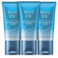 Thumbnail for Biore UV Aqua Rich SPF 30 PA+++ Daily Moisturizer Sunscreen for Face, For Sensitive Skin, Oil Free, Hyaluronic Acid, Vegan, Oxybenzone & Octinoxate Free, Dermatologist Tested, 1.7 Oz/3pk