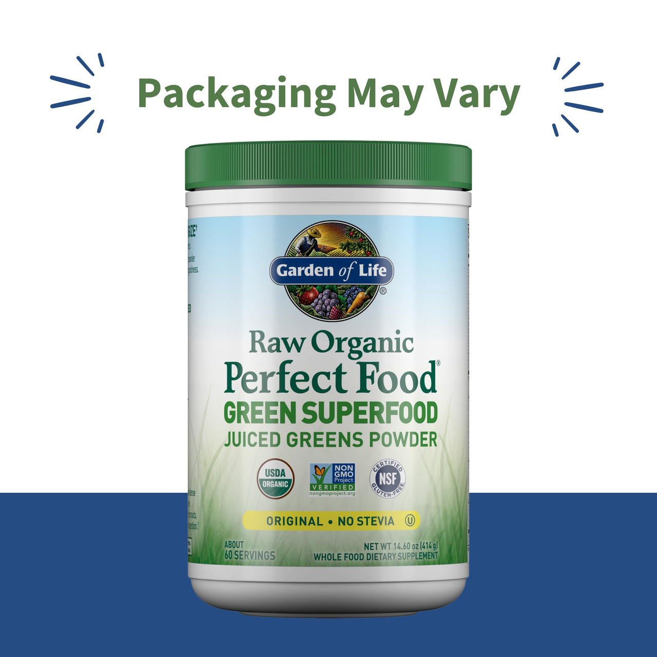 Garden of Life Super Greens Powder Smoothie & Mix, Probiotics & Digestive Enzymes for Digestive Health, Organic Superfoods Nutrition Fruit and Vegetables for Women & Men Energy, Original, 60 Servings