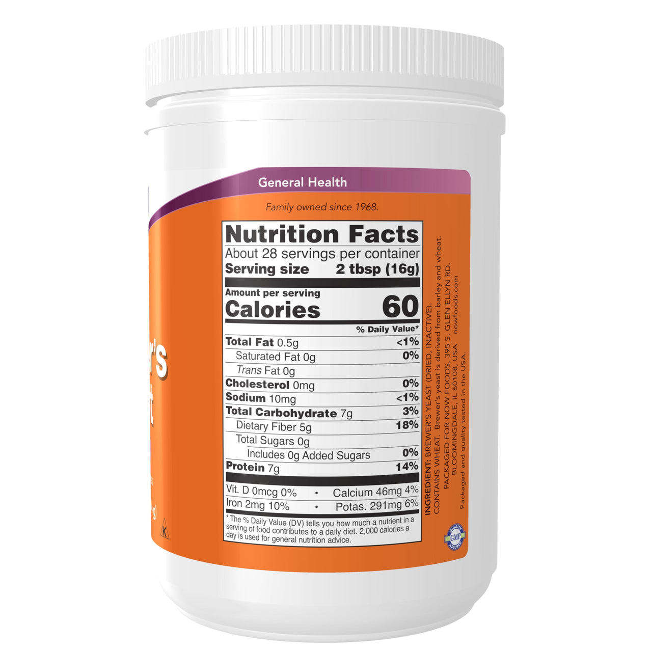 NOW Foods Supplements, Brewer's Yeast Powder with naturally occurring Protein and B-Vitamins, 1-Pound