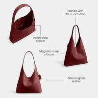 Thumbnail for Coach Brooklyn Shoulder Bag 28, B4/Dark Ruby