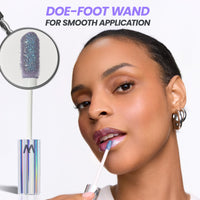 Thumbnail for Wonderskin Lip Gloss Blading Top Gloss, Hydrating and High Shine Finish Lip Makeup (Blue Glitter)