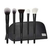 Thumbnail for Morphe Face The Beat Makeup Brushes - 5 Piece Makeup Brush Set with Foundation, Blush, Contour & Blending Brushes - Made with Synthetic Bristles & Includes Makeup Brush Case (5 Count)