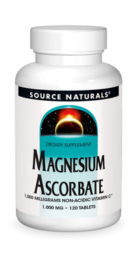 Thumbnail for Source Naturals Magnesium Ascorbate, Gentle Non-Acidic Vitamin C*, 1000mg - 120 Tablets