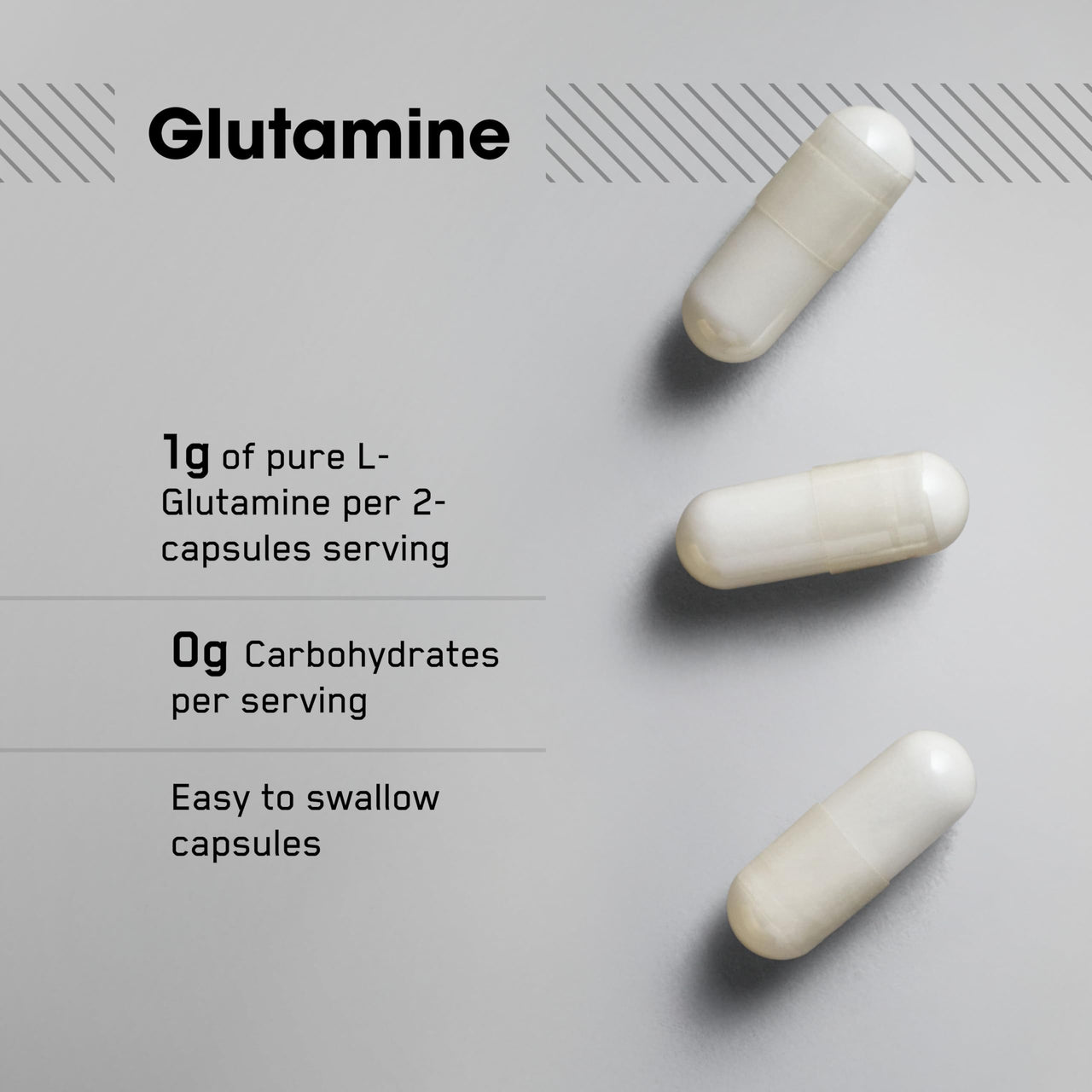 Optimum Nutrition L-Glutamine Muscle Recovery Capsules, 1000mg, 240 Count (Package May Vary)