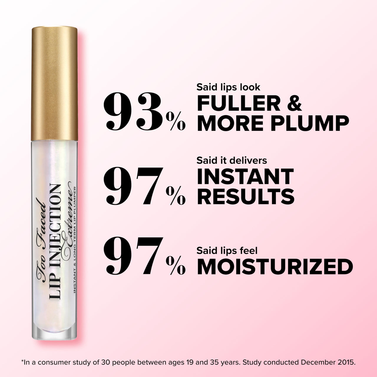 Too Faced Lip Injection Extreme Lip Plumper Gloss | Hydrating, Glossy, & Helps Volume Appear Fuller Over Time, 0.14 Fl Oz, Strawberry Kiss