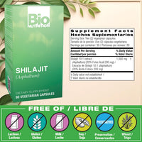 Thumbnail for Bio Nutrition Shilajit (Asphaltum), 60 Vegetarian Capsules (500 mg per Capsule)