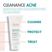 Thumbnail for Avène Cleanance ACNE Clearing Gel, acne cleanser for sensitive skin with Salicylic Acid, deep cleanses & prevents acne on face & body 6.76 Fl Oz