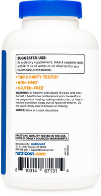 Thumbnail for Nutricost L-Proline 1000mg, 180 Capsules (90 Servings) - 500mg Per Cap, Non-GMO, Gluten Free